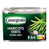 Cassegrain Haricots verts extra-fins cueillis main en conserve, 390g