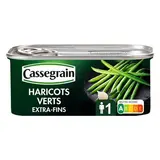 Cassegrain Haricots verts extra-fins Sélection cueillis et rangés main en conserve, 110g