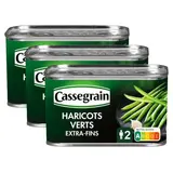 Cassegrain Haricots verts extra-fins cueillis main en conserve, Lot de 3x220g
