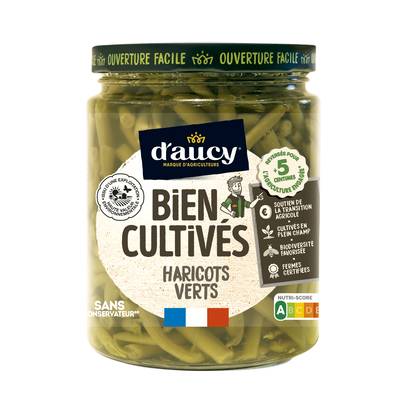 D'aucy Haricots Verts Bien Cultivés en bocal, 290g