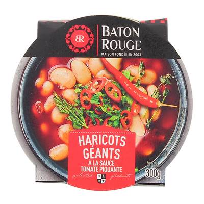 Baton rouge Haricots Géants à la Sauce Tomate Piquante, 300G