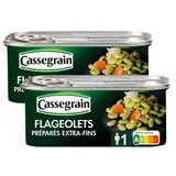 Cassegrain Flageolets préparés extra-fins en conserve, Lot de 2x130g