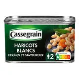 Cassegrain Haricots Blancs Préparés Fermes et Fondants en conserve, 250g