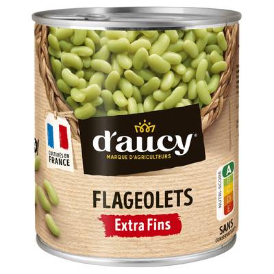 D'aucy Flageolets extra fins en conserve, 530g