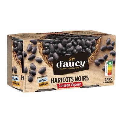 D'aucy Haricots Noirs en conserve, 2x130g