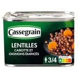 Cassegrain Lentilles préparées tendres et fondantes en conserve, 460g