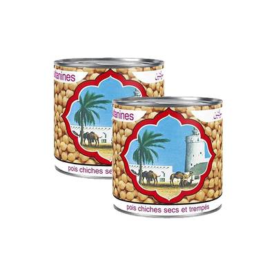 Sultanines Pois chiches secs et trempés en conserve, Lot de 2x265g