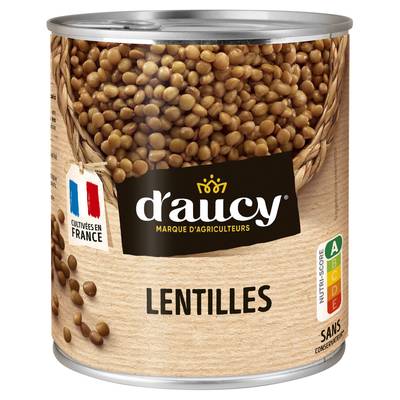 D'aucy Lentilles préparées en conserve, 530g