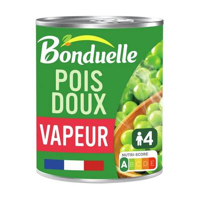 Bonduelle Petits Pois Cuits à la Vapeur en conserve, 530g