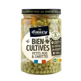 D'aucy Petits Pois Carottes Bien Cultivés en bocal, 250g