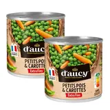 D'aucy Petits Pois Carottes Extra Fins en conserve, Lot de 2x265g