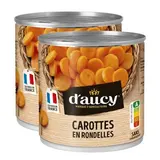 D'aucy Carottes rondes en conserve, Lot de 2x220g