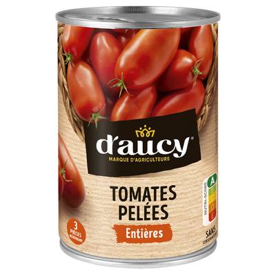 D'aucy Tomates pelées entières en conserve, 476g