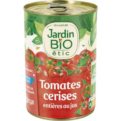 Jardin Bio Etic Tomates Cerise Entières au Jus Bio en conserve, 400g