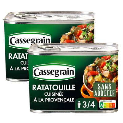Cassegrain Ratatouille cuisinée à la provençale en conserve, Lot de 2x660g
