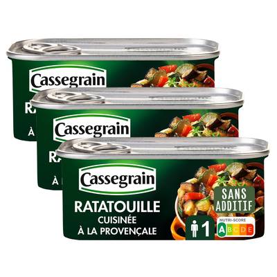 Cassegrain Ratatouille cuisinée à la provençale en conserve, Lot de 3x185g