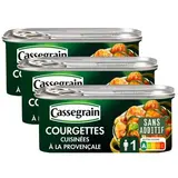 Cassegrain Courgettes cuisinées à la provençale en conserve, Lot de 3x185g