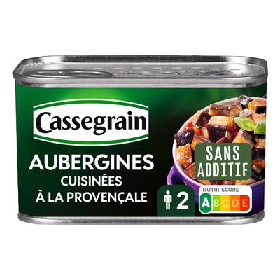 Cassegrain Aubergines cuisinées à la provençale en conserve, 375g