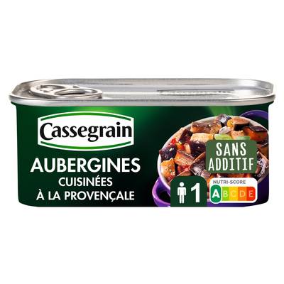 Cassegrain Aubergines cuisinées à la provençale en conserve, 185g