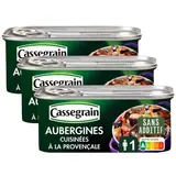 Cassegrain Aubergines cuisinées à la provençale en conserve, Lot de 3x185g