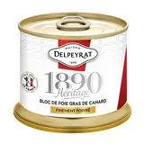 Delpeyrat Bloc de Foie gras de Canard au Poivre en conserve 4/5 parts, 4/5 parts - 200g
