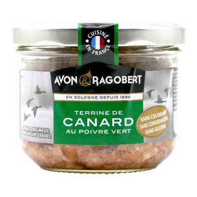 Avon & Ragobert Pâté de Canard au poivre vert en bocal, 180g