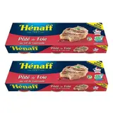 Henaff Pâté de foie au sel de Guérande Bleu Blanc Coeur en conserve, Lot de 2x3x78g