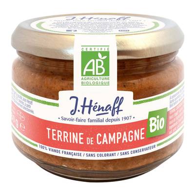 Henaff Terrine de Campagne Porc Bio en bocal, 180g
