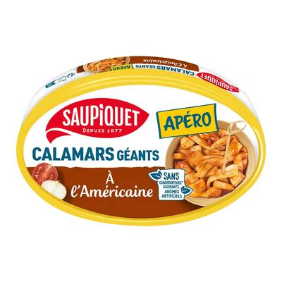 Saupiquet Calamars à L'Américaine - Apéro à Piquer en conserve, 110g