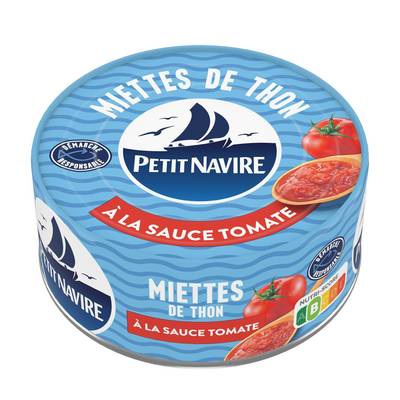 Petit Navire Miettes de Thon à la Sauce Tomate en conserve, 140g