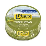 Phare d'Eckmuhl Thon Listao à l'huile d'olive bio en conserve, 160g