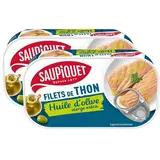 Saupiquet Filets de Thon Huile d'Olive Vierge Extra en conserve, Lot de 2x115g