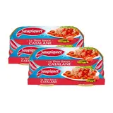 Saupiquet Thon Sauce Catalane en conserve, Lot de 2 - 2x135g