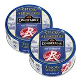 Connetable Thon au Naturel Albacore Label Rouge en conserve, Lot de 2x112g