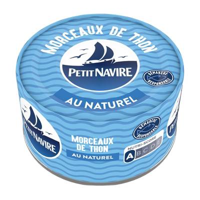 Petit Navire Morceaux de Thon au Naturel en conserve, 93g