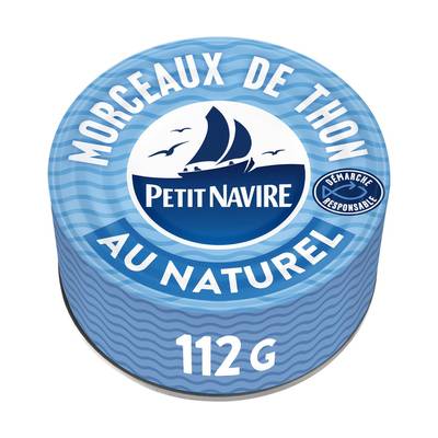 Petit Navire Morceaux de Thon au Naturel en conserve, 112g