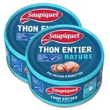 Saupiquet Thon entier naturel MSC sans égouttage en conserve, Lot de 2x140g
