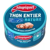 Saupiquet Thon Entier Naturel MSC sans égouttage en conserve, 93g