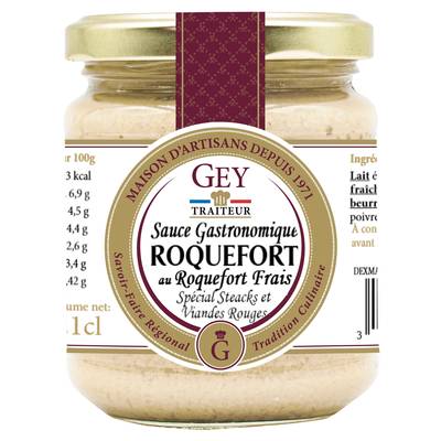 Raoul Gey Sauce Roquefort au Roquefort Frais en bocal, 190g