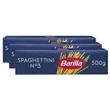 Barilla Pâtes Spaghettini N°3, Lot de 3x500g