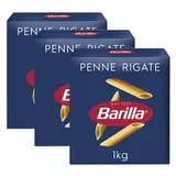 Barilla Pâtes Penne Rigate, Lot de 3x1kg