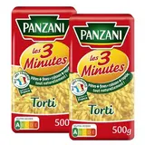 Panzani Pâtes Torti Cuisson Rapide 3 minutes, Lot de 2x500g