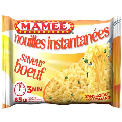 Mamee Nouilles instantanées saveur boeuf en sachet individuel, 85g