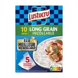 Lustucru Riz Long Grain 10 min Incollable en Sachets Cuisson, 5x90g
