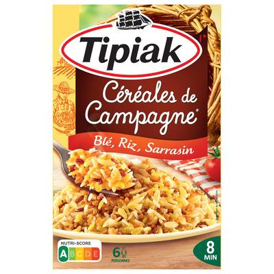 Tipiak Céréales de Campagne Blé, riz, sarrasin, 2x165g