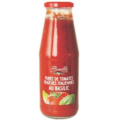 Florelli Purée de Tomates Italiennes Basilic en bouteille, 700g