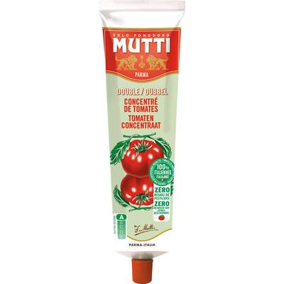 Mutti Double Concentré Tomates Zéro Résidu de Pesticides en tube, 130g