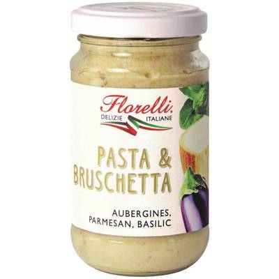 Florelli Sauce Aubergines Parmesan Basilic - Pasta & Bruscetta en bocal, 190g