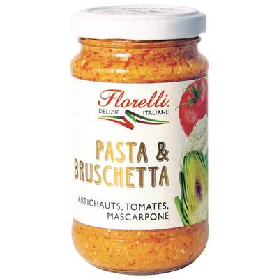 Florelli Sauce Artichauts, Tomates, Mascarpone - Pasta et Bruschetta en bocal, 190g