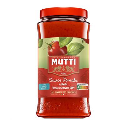 Mutti Sauce Tomate Basilic AOP de Gênes en bocal, 400g